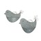Set of 2 Galvanized Metal Bird Wall Pocket Planter Rustic Decorative Plant Vases
